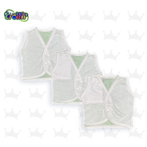 Pack Of 3 Newborn Inner/Sando Sleeveless Vest Banyan In Cotton Stuff for Baby Boy & Baby Girl For 0-9 Months - White