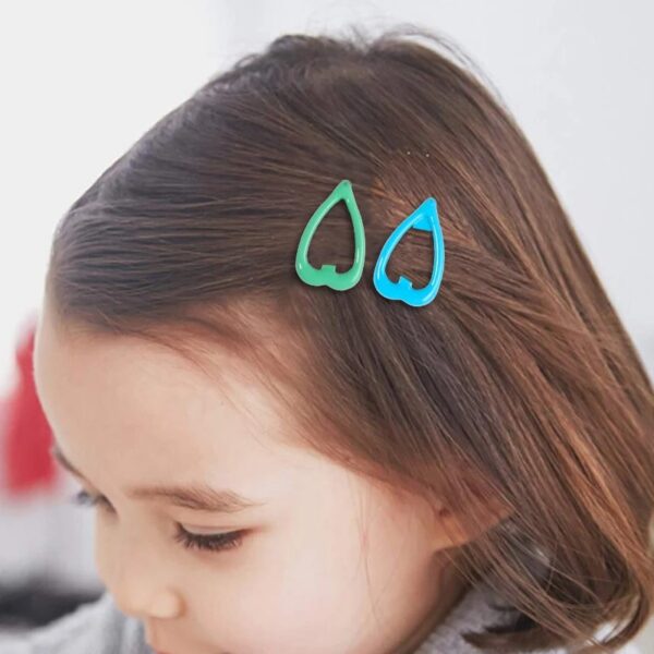 12PCS Newborn Cartoon Heart Type Metal Candy BB Clips Girls Hairpins Hair Clip Kids Headwear Barrettes Baby Hair Accessories - Heart Clip - Image 3
