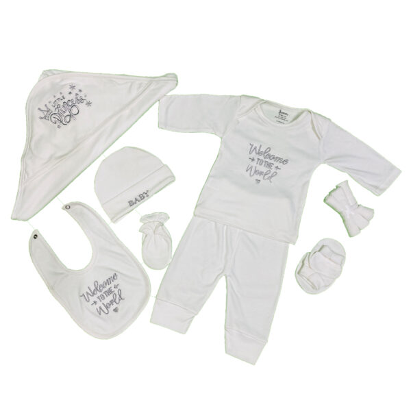 11 pcs Newborn Baby Starter Set Premium Quality Gift Set Welcome to the World Princess/Prince - Image 2
