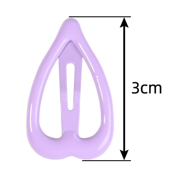 12PCS Newborn Cartoon Heart Type Metal Candy BB Clips Girls Hairpins Hair Clip Kids Headwear Barrettes Baby Hair Accessories - Heart Clip - Image 4