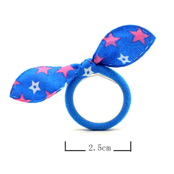 24Pcs/Set Girls Colorful Nylon Small Elastic Hair Bands Kids Cute Bow Hair Bands Ponytail Holder Headband Hair Accessories - Ring Ropes - Image 4