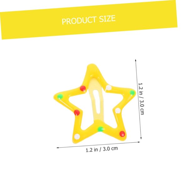 12pcs/set Cute Colorful Star Waterdrop Shape Hair Clips For Girls Children Lovely Hair Decorate Hair Pins Kids Hair Accessories - Dotted Star - Image 6
