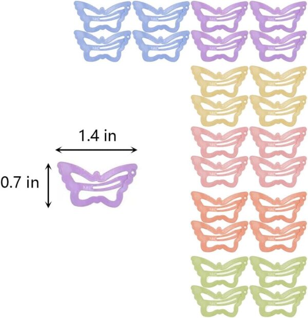 12pcs/set Cute Colorful Butterfly Water Drop Shape Hair Clips For Girls Children Lovely Hair Decorate Hair Pins Kids Hair Accessories - Butterfly - Image 5