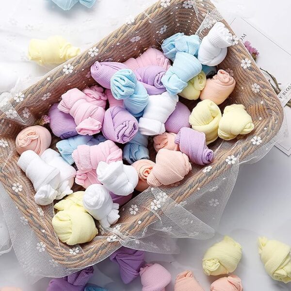 5 Pairs Newborn Baby Girls candy color baby socks for newborns socks baby girl In Multi Colors - Image 5