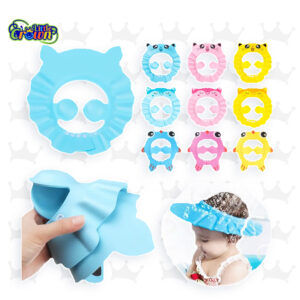 Baby Shower Cap Wash Hair Soft Foam Adjustable Bathing Bath Protect Cap Hat For Baby Children Kids Shampoo Hat in Character