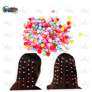 50PCS Baby Girls Cute Candy Colors Plastic Hairpins Mini Hair Clips Hair Braids Maker Beads Headwear Hair Accessories