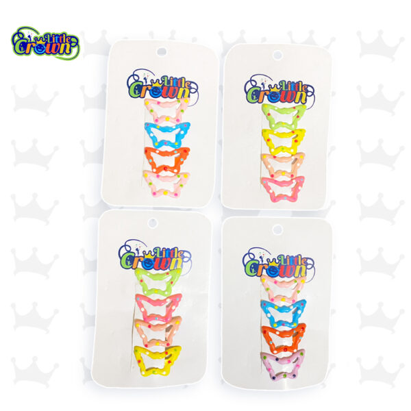 12pcs/set Cute Colorful Butterfly Water Drop Shape Hair Clips For Girls Children Lovely Hair Decorate Hair Pins Kids Hair Accessories - Butterfly