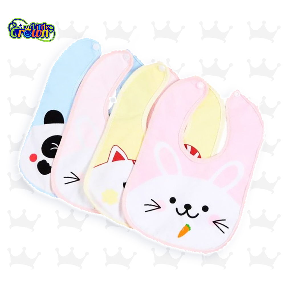 Pack Of 3 Baby Bib Character Cotton Bib Newborns Bibs Baby accessories for Boys Girls Baby Stuff - Character