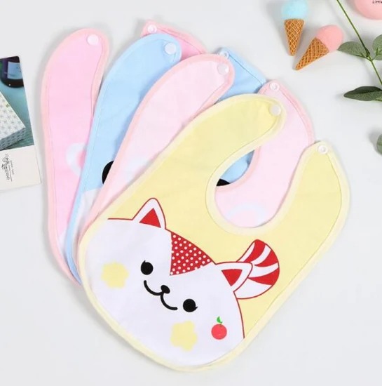 Pack Of 3 Baby Bib Character Cotton Bib Newborns Bibs Baby accessories for Boys Girls Baby Stuff - Character - Image 3