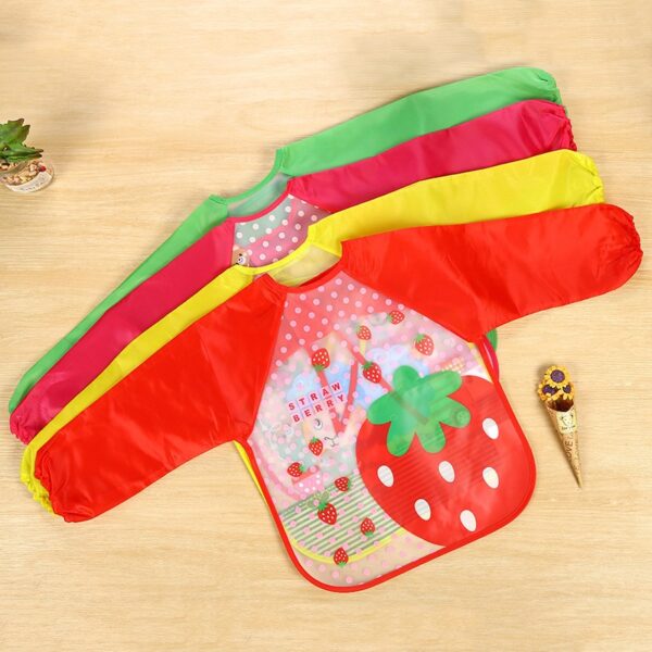 Cute Animals Bib Cartoon Baby Bibs Waterproof Colorful Children Full Sleeve Bibs Children Apron Long Sleeve Feeding Bibs - Image 2