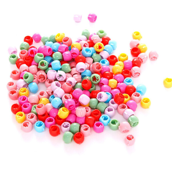 50PCS Baby Girls Cute Candy Colors Plastic Hairpins Mini Hair Clips Hair Braids Maker Beads Headwear Hair Accessories - Image 3
