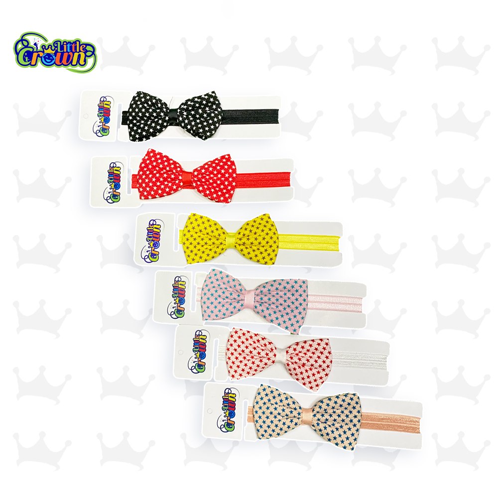 6Pcs/Set Elastic Baby Headband Solid Corduroy Ribbon Baby Bows Headscarf Headband Newborn Cute Knitted Headband Hair Accessories - Simple