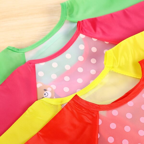 Cute Animals Bib Cartoon Baby Bibs Waterproof Colorful Children Full Sleeve Bibs Children Apron Long Sleeve Feeding Bibs - Image 4