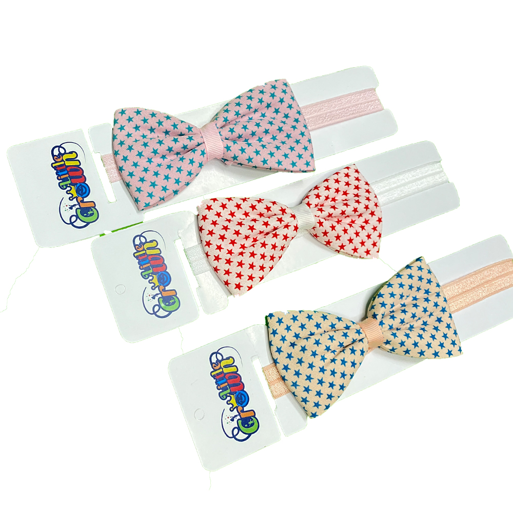 6Pcs/Set Elastic Baby Headband Solid Corduroy Ribbon Baby Bows Headscarf Headband Newborn Cute Knitted Headband Hair Accessories - Simple - Image 5