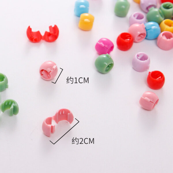 50PCS Baby Girls Cute Candy Colors Plastic Hairpins Mini Hair Clips Hair Braids Maker Beads Headwear Hair Accessories - Image 5
