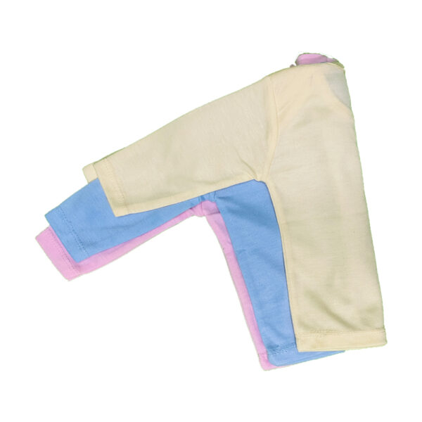 Pack of 3 Newborn Baby Inner Vests Banyan In Cotton Stuff For Newborn Baby in Full Sleeves - Multicolor - 0-12 Month - Image 3