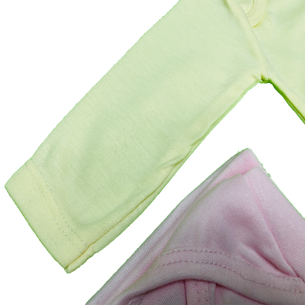 Pack of 3 Newborn Baby Inner Vests Banyan In Cotton Stuff For Newborn Baby in Full Sleeves - Multicolor - 0-12 Month - Image 6