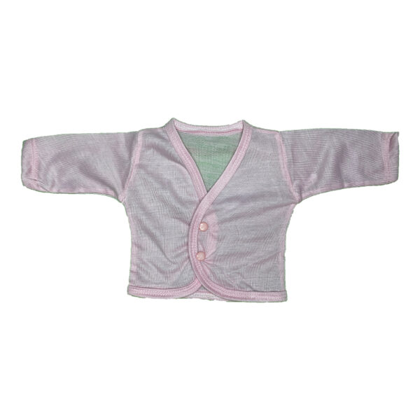 Pack Of 3 Newborn Inner Full Sleeves Vest Banyan In Cotton Stuff for Baby Boy & Baby Girl For 0-9 Months - Multicolor - Image 2