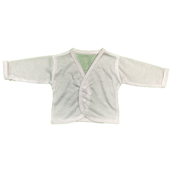 Pack Of 3 Newborn Inner Full Sleeves Vest Banyan In Cotton Stuff for Baby Boy & Baby Girl For 0-9 Months - White - Image 2