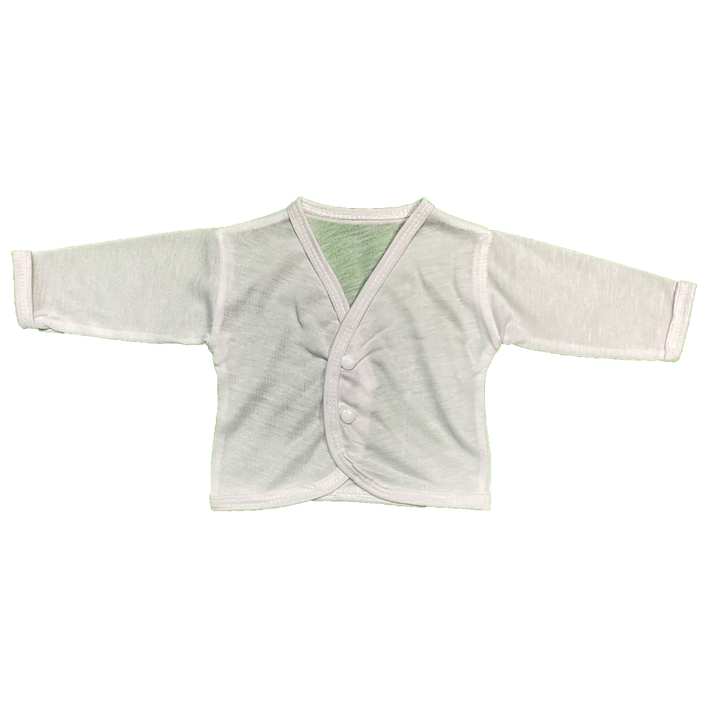Pack Of 3 Newborn Inner Full Sleeves Vest Banyan In Cotton Stuff for Baby Boy & Baby Girl For 0-9 Months - White - Image 2