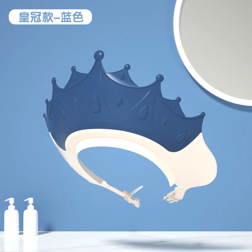 Baby Shower Cap Waterproof Shampoo hat for Children Toddler Girls Boys Protect ears eyes.Adjustable Silicone Bathing Crown. - Image 7