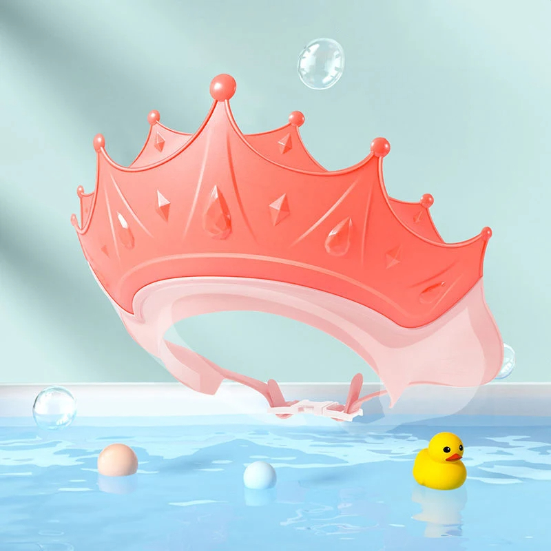 Baby Shower Cap Waterproof Shampoo hat for Children Toddler Girls Boys Protect ears eyes.Adjustable Silicone Bathing Crown. - Image 8