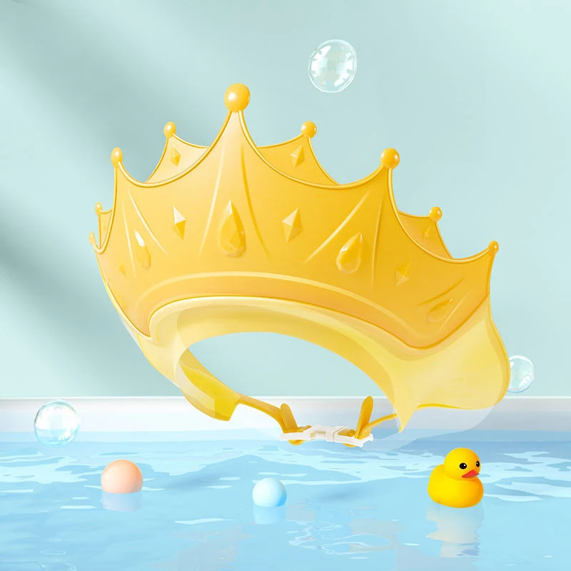 Baby Shower Cap Waterproof Shampoo hat for Children Toddler Girls Boys Protect ears eyes.Adjustable Silicone Bathing Crown. - Image 9