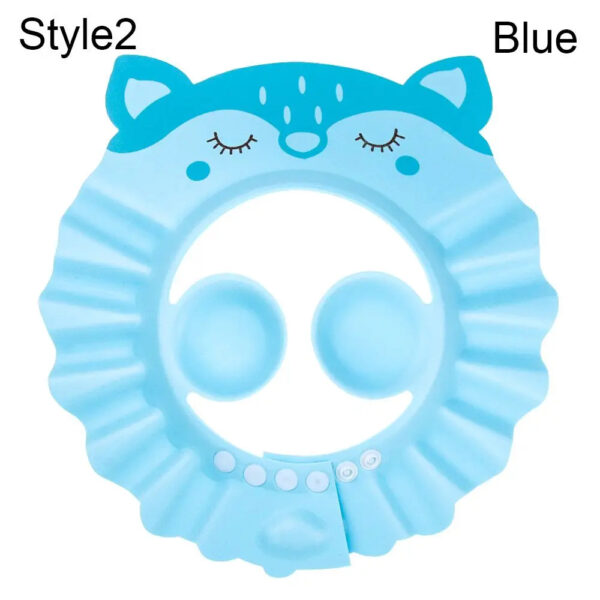 Baby Shower Cap Wash Hair Soft Foam Adjustable Bathing Bath Protect Cap Hat For Baby Children Kids Shampoo Hat in Character - Image 10