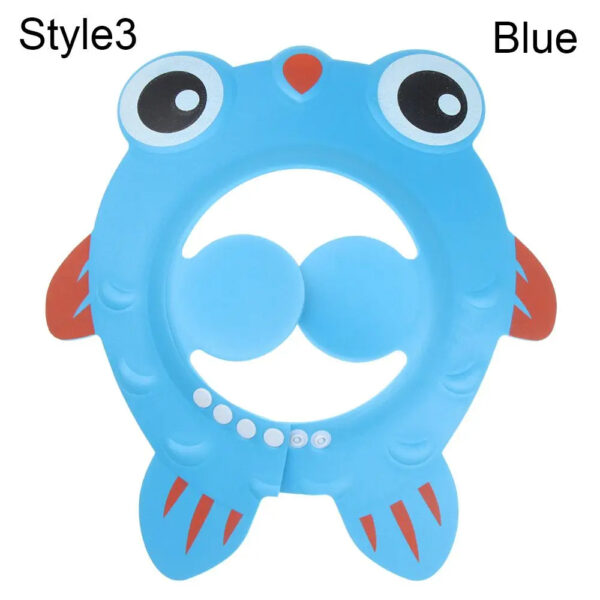 Baby Shower Cap Wash Hair Soft Foam Adjustable Bathing Bath Protect Cap Hat For Baby Children Kids Shampoo Hat in Character - Image 13
