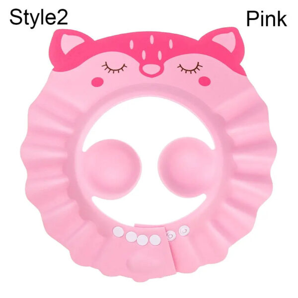 Baby Shower Cap Wash Hair Soft Foam Adjustable Bathing Bath Protect Cap Hat For Baby Children Kids Shampoo Hat in Character - Image 11