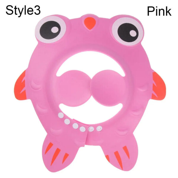 Baby Shower Cap Wash Hair Soft Foam Adjustable Bathing Bath Protect Cap Hat For Baby Children Kids Shampoo Hat in Character - Image 14
