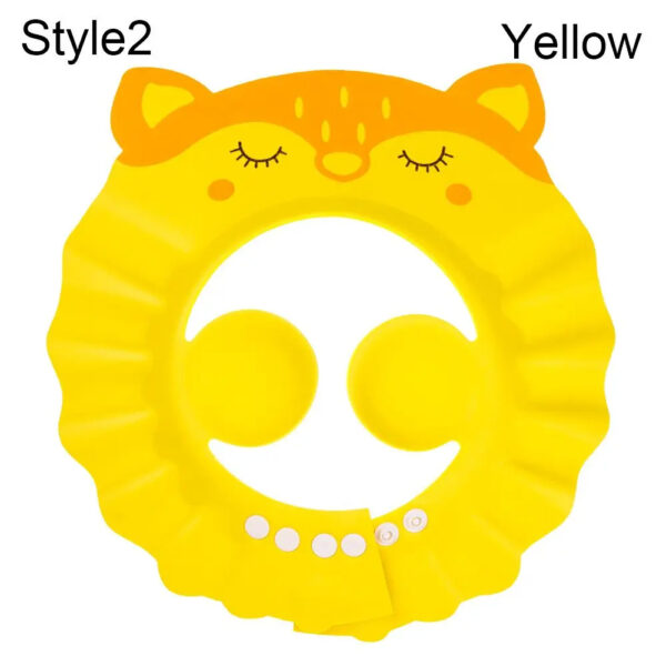 Baby Shower Cap Wash Hair Soft Foam Adjustable Bathing Bath Protect Cap Hat For Baby Children Kids Shampoo Hat in Character - Image 12